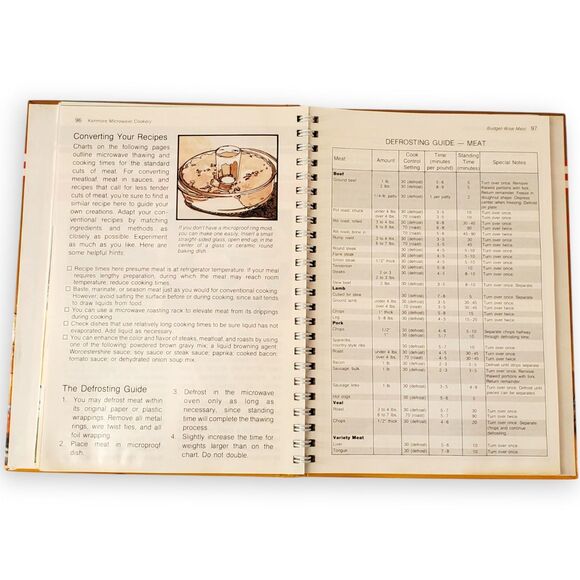 VTG 1982 Kenmore Microwave Cookery Cookbook Spiral Bound 80s Retro Recipes - Picture 14 of 16